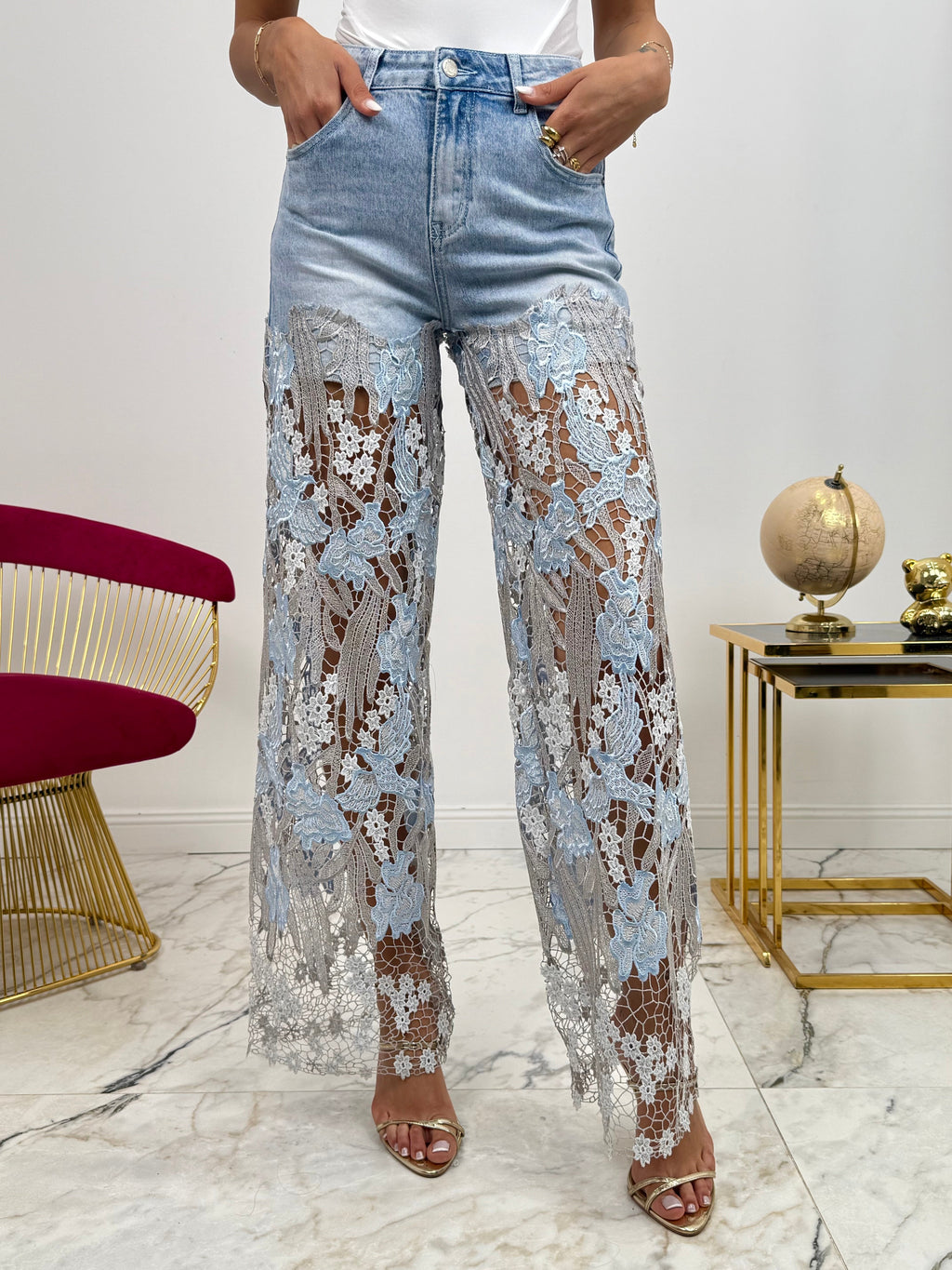 Aurora-Floral Jean